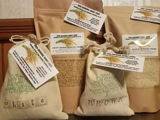 A varied rice harvest. - COURTESY OF EVER-GROWING FARM