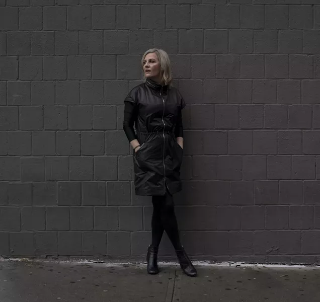 Designer Yuli Ziv in her versatile creation, the Ultima Dress. - ABIE TROEN