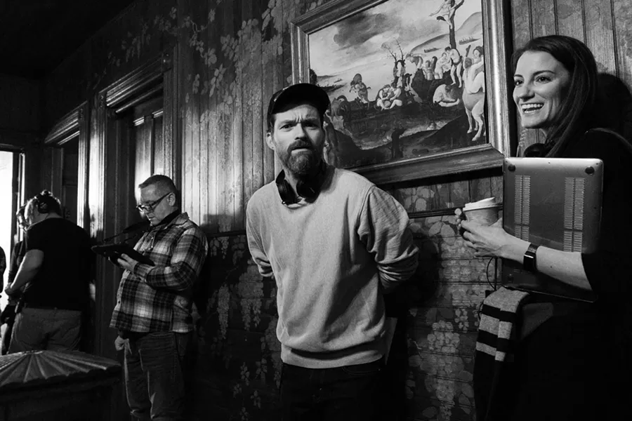 Left to right: CHUCK GIRARD (script supervisor, local); NATALIE METZGER, producer - her company is Vanishing Angle - SABRINA LANTOS