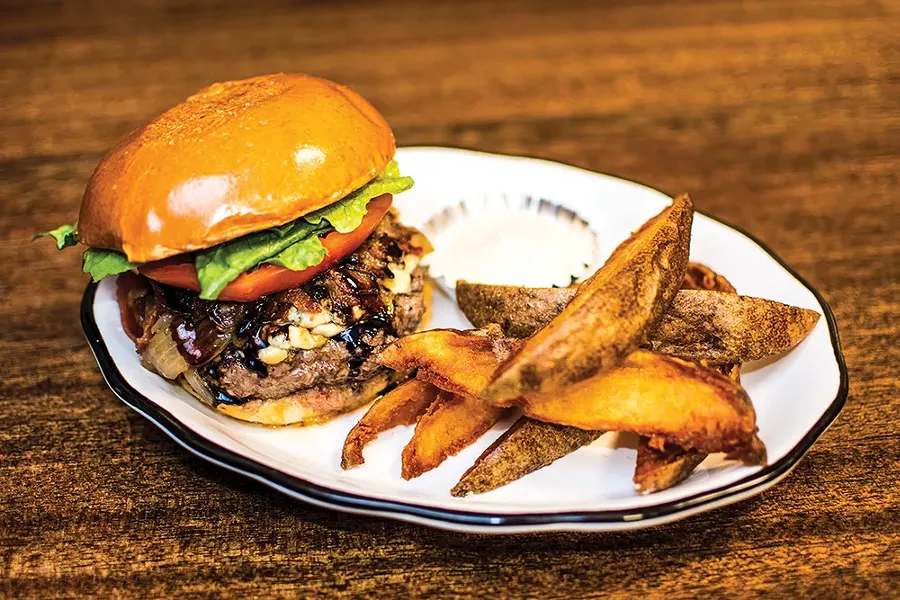 The Blue Burger at The Dutch Ale House. - PHOTO BY SIMPLY STEPH PHOTOGRAPHY