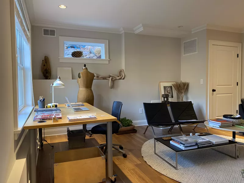 A home office designed by Simone Eisold at Reset Your Home, in a house she staged for sale. - RESET YOUR HOME