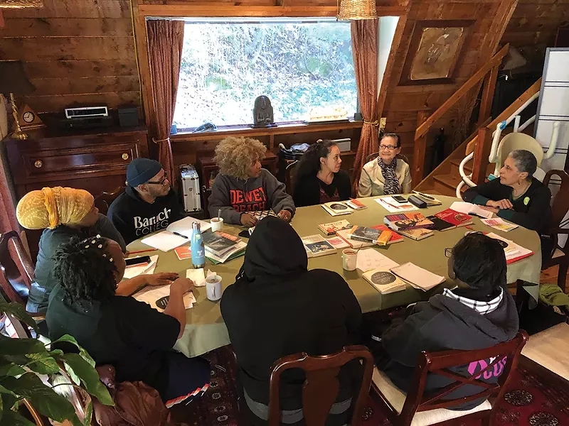 Retreat photo with former Albany politician and writer Barbara Smith.