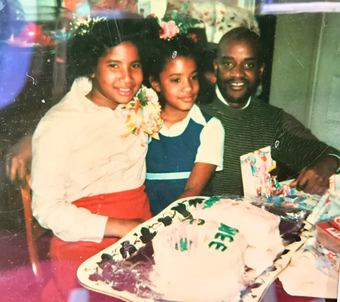 Carlita Belgrove with her tenth birthday cake.