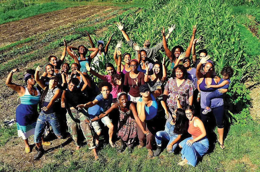 A gathering at Soul Fire Farm, a BIPOC-centered community farm committed to ending racism and injustice in the food system. - PHOTO: SOUL FIRE FARM