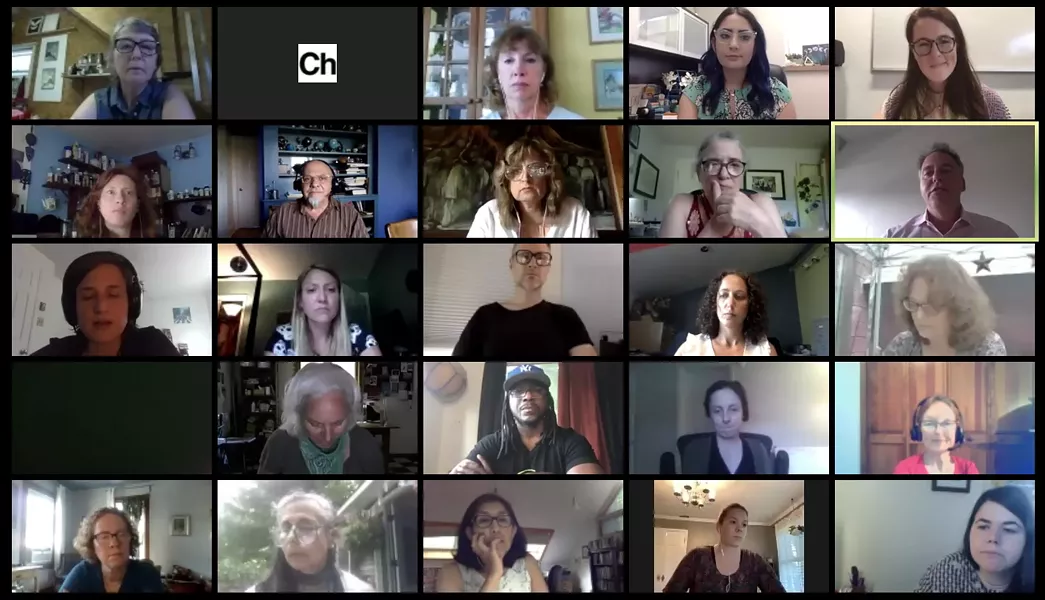 Participants on the Chronogram Conversations Arts Education During the Pandemic Zoom call on June 30.