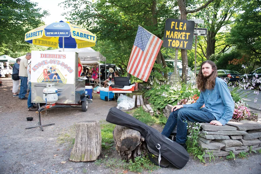 Sean Brierty at the Woodstock Flea Market - CHRISTINE ASHBURN