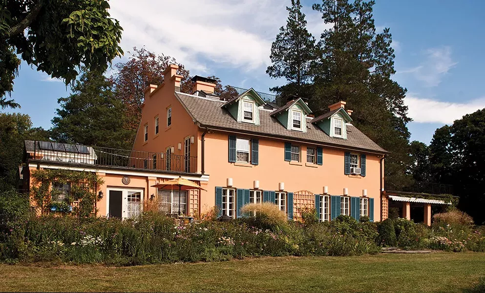 Designed by architect William A. Boring, who also designed the Ellis Island Immigrant Station, the 4,500-square-foot home sits on 15 acres of fields and woods gently sloping toward the Hudson. - DEBORAH DEGRAFFENREID