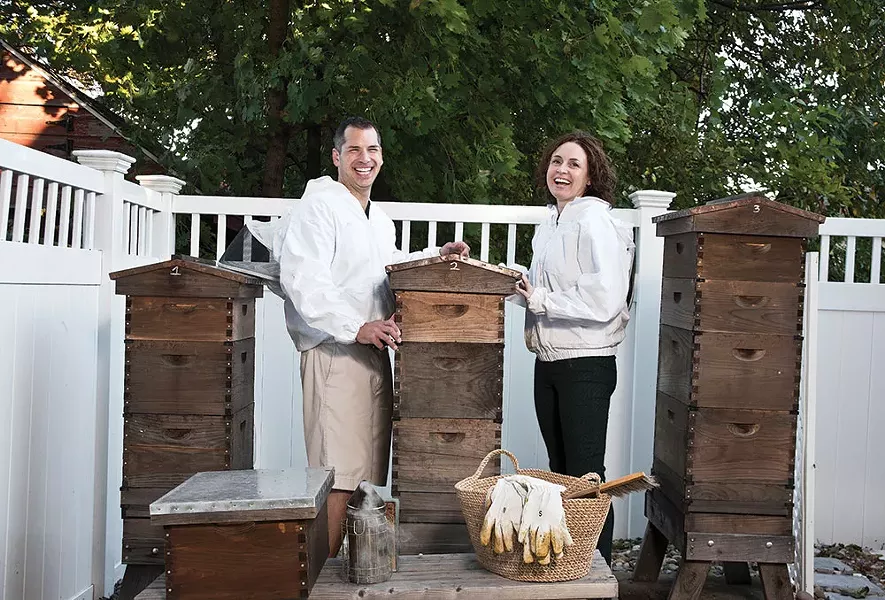 Jake and Tara Salerno of Urban Apis - DEBORAH DEGRAFFENREID