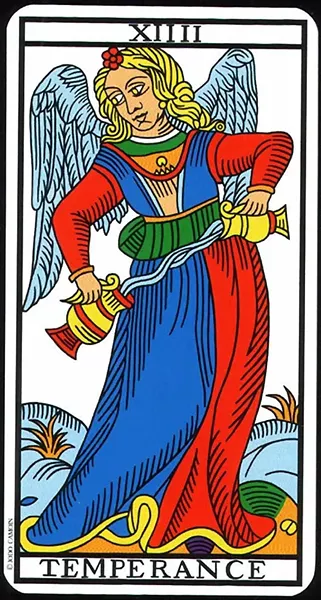 "Temperance”, Tarot de Marseille, Jodorowsky & Camoin.