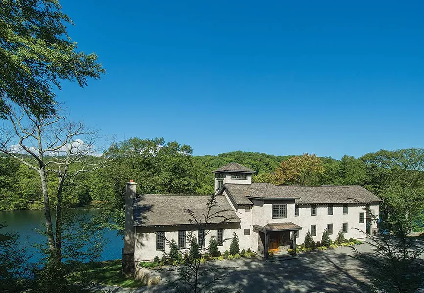 Property available through Nancy Felcetto at Halstead Realty: The Lady of the Lake, formerly a chapel for the Graymoor Friars, at Indian Lake.