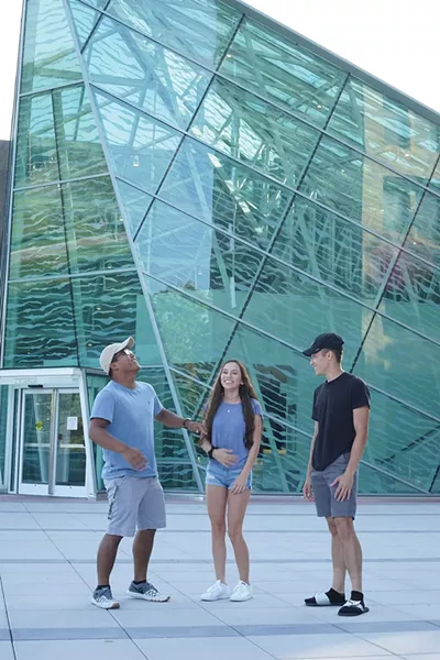 Shanon Pasternak, Peter Pescatore, and Olivia Sozio, students at SUNY New Paltz. - JOHN GARAY