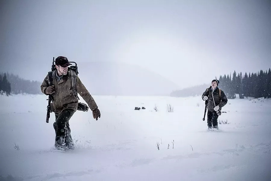 Josh Wiggins and Matt Bromer star in Walking Out, a wilderness survival tale, which was edited in Woodstock by co-writer and director Alex Smith.
