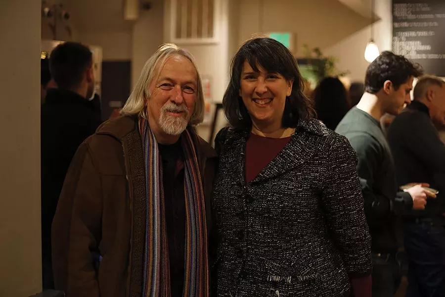 Dick Hermans, founder of Oblong Books and Music, and Jenny Hansell of the North East Community Center. - JOHN GARAY