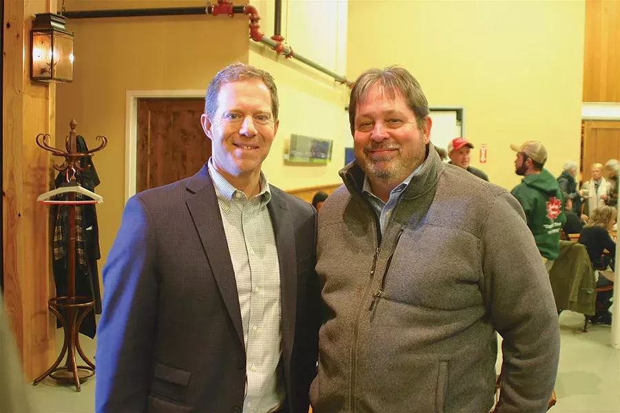 Crown Maple CEO Michael Cobb with Luminary Media’s Bob Pina. - BRIAN BERUSCH