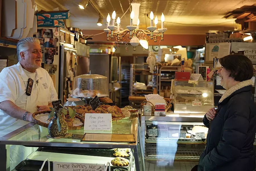 Essell Hoenshell-Watson and Barbara Scott at The Alternative Baker in Rosendale - JOHN GARAY