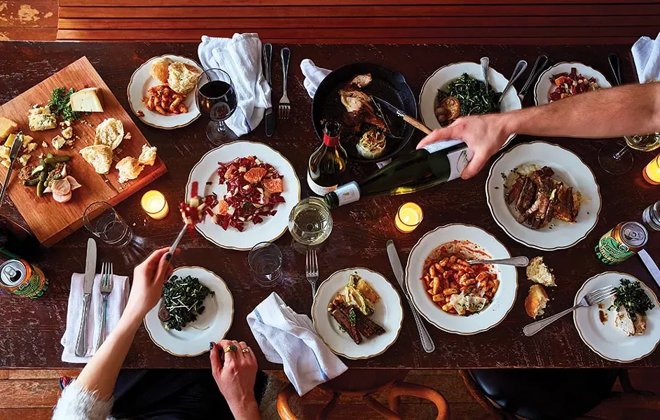 A feast at Brushland Eating House - CHRISTIAN HARDER