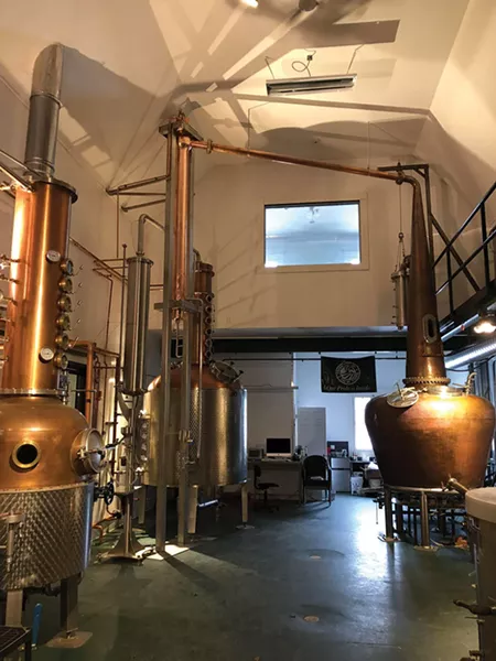 The stills at Stoutridge Vineyard & Distillery in Marlboro.