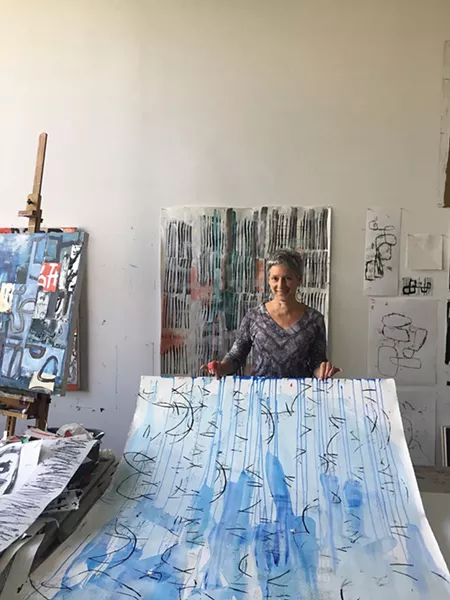 Barbara Smith Gioia in her studio at Atlas Studios in Newburgh.