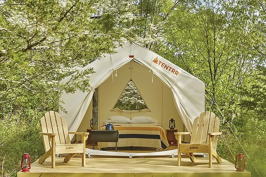 The Tentrr Starlight Starbright campsite in Kerhonkson.