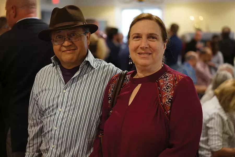 Alberto Flores and Carole Amper of Toucan Hats. - JOHN GARAY