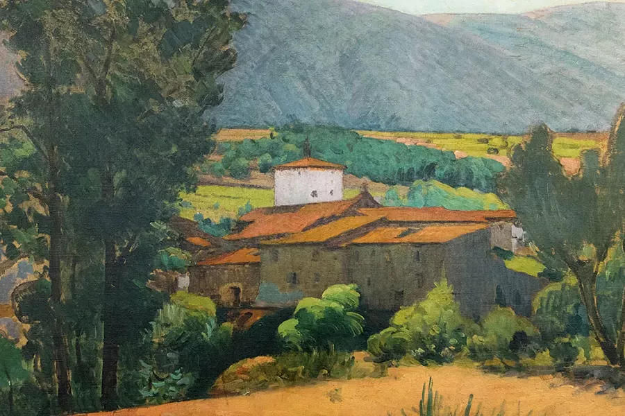 A detail of Etienne Terrus’ Vue d’Espira du Conflent, effet du matin.