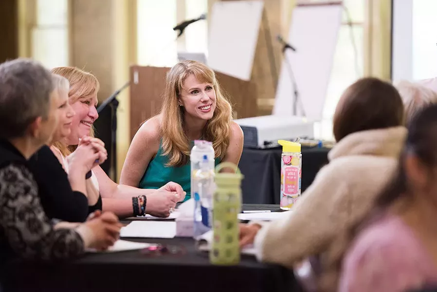 Kelly Turner leading a Radical Remission workshop. Turner will be teaching in Rhinebeck in September.