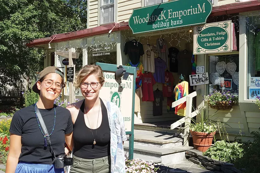Rachel Stein and Ananda DiMartino on Tinker Street in Woodstock - JOHN GARAY