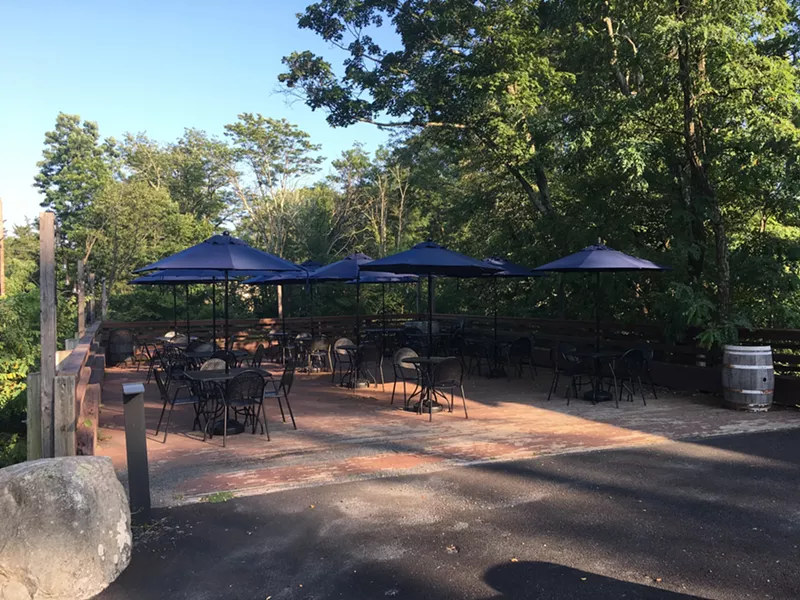 The creekside patio. - MARIE DOYON