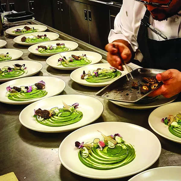 food_rei_peraza_plating_in_sonoma_a_course_of_rabbit_peas_morels.jpg