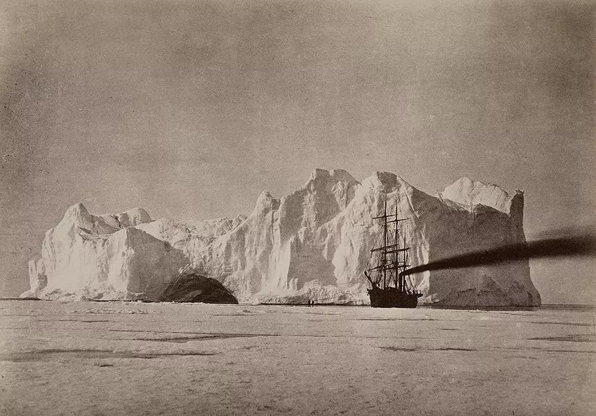 William Bradford (American, 1823-1892), Between the Iceberg and Field Ice, from , 1869. Albumen print, 19 7/16 x 24 7/16 in. Williams College Museum of Art, Williamstown, MA: Museum purchase, Joseph O. Eaton Fund (77.27) From "Extreme Nature!" at Clark Art Institute.