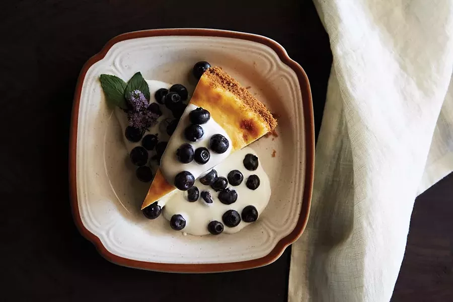 All desserts are made from scratch on premises including Calvert's signature Ricotta Cheesecake with Local Blueberries in Red Wine Syrup.