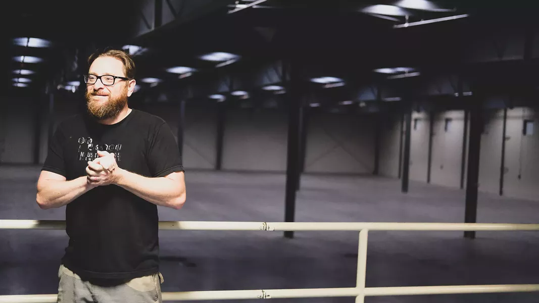 Industrial Arts founder Jeff O'Neil inside the new facility.