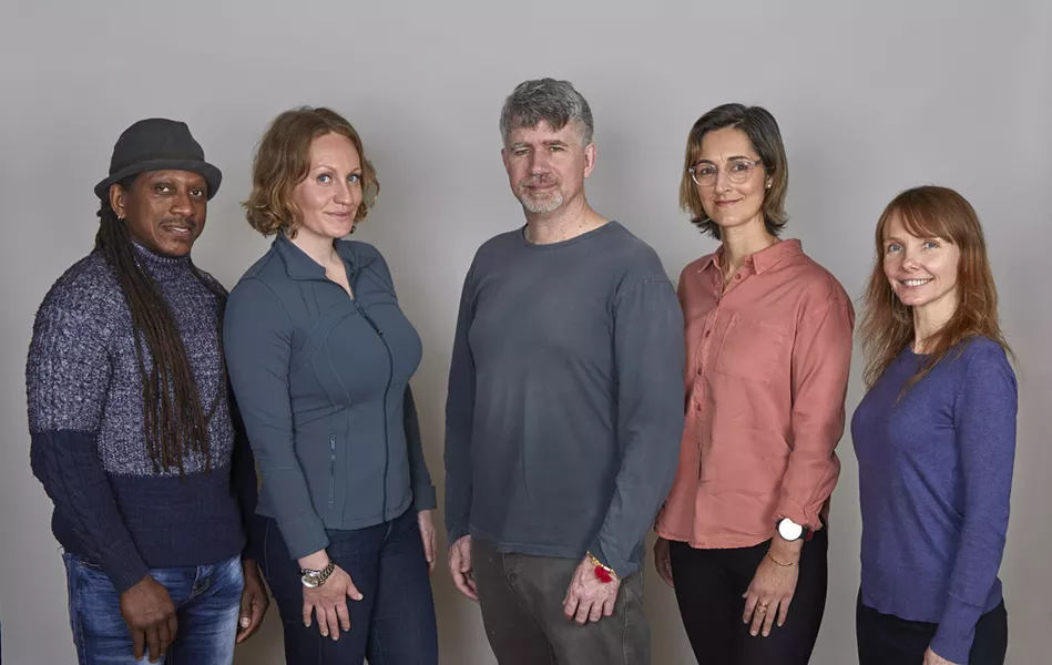 The Samadhi team (left to right): Bryant “Drew” Andrews, Tara Sanders, David McNamara, Meghan Hetfield, Stacey Nodelman - ROBERT HANSEN-STURM