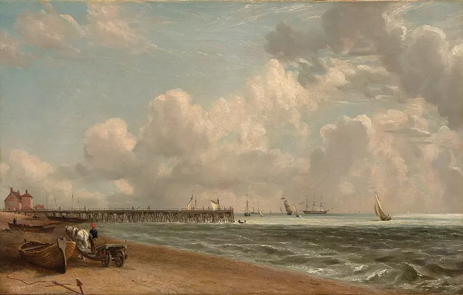 Yarmouth Jetty, John Constable, c. 1822–23. oil on canvas, 12 3/4 x 20 1/8 in.