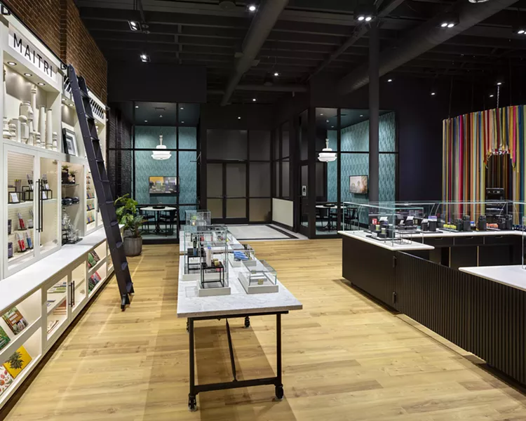 Black metal components and details offer a well-crafted look, an accent that makes colors and graphics pop and creates a cohesive aesthetic with the overall architecture and design of the space. - RICHARD CADAN