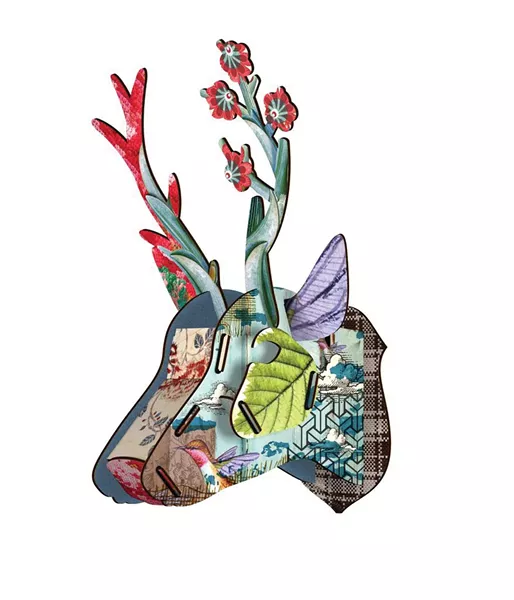 Trophy Deer Roe at Exit 19 arrives flat packed with simple instructions: fun and easy to assemble. Sections click together and are held securely with rubber rings. No glue or tools required. Environmentally friendly, made using eco materials and nontoxic coloring