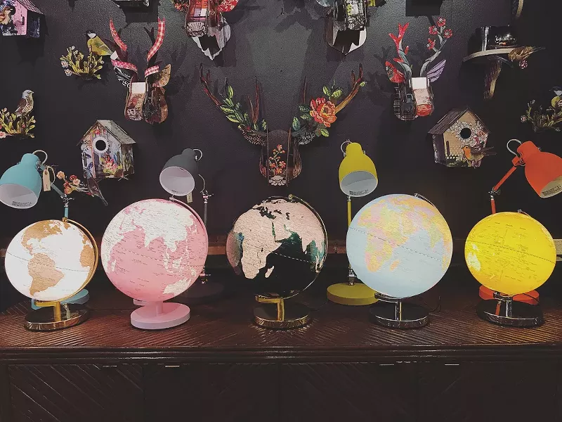 Globe display at Exit 19.