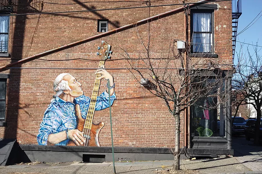 Street art by Will Teran on the corner of Washington and Liberty, across from Washington’s Headquarters. - PHOTO: JOHN GARAY