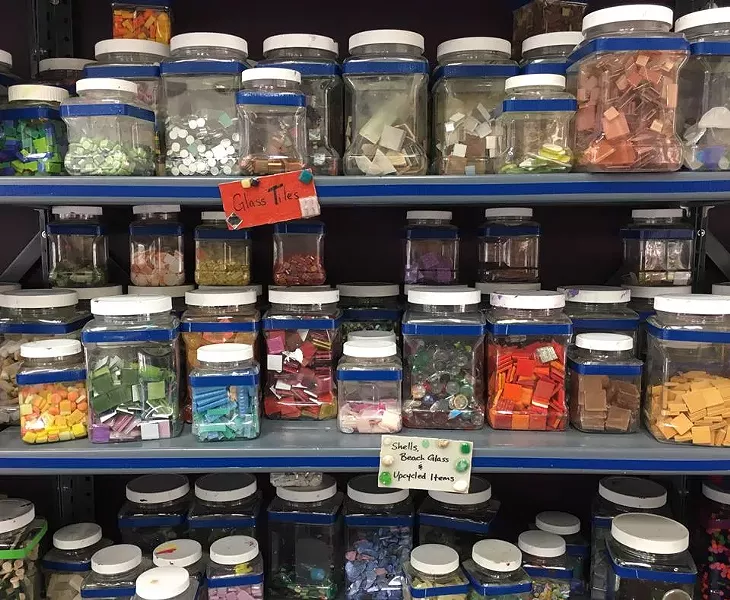 A small fraction of the goodies at Fiberflame.