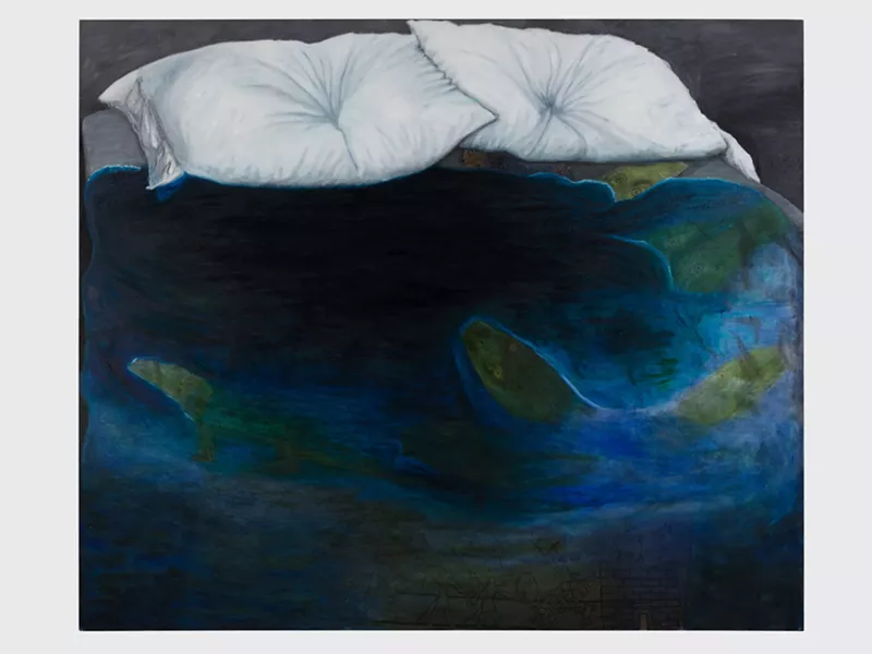 Leidy Churchman, Untitled (Billboard of an Empty Bed), 2018. Collection of Milovan Farronato. Courtesy the artist and Rodeo, London / Piraeus. - PHOTO: LEWIS RONALDS