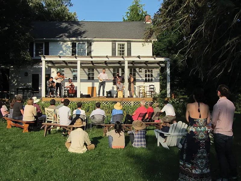 The Lobbyists at the Rhinebeck Writers - Retreat event "Meet the Writers" at Great Song Farm in 2014. They return this summer to work on their next musical "The Golden Spike." - PHOTO: EMILY BALDWIN