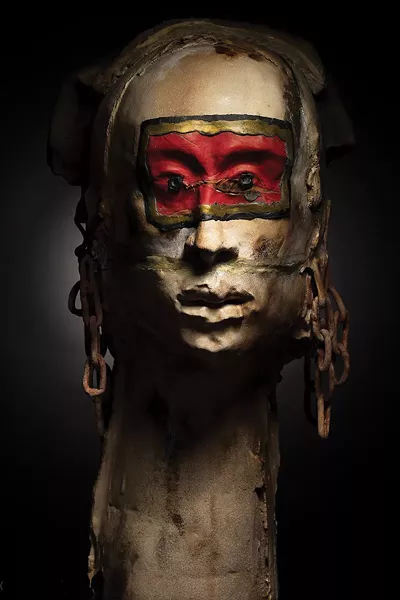 Lady Macbeth Sleepwalker, a ceramic and mixed midea sculpture by Judy Sigunick. - PHOTO: STEFAN FINDEL