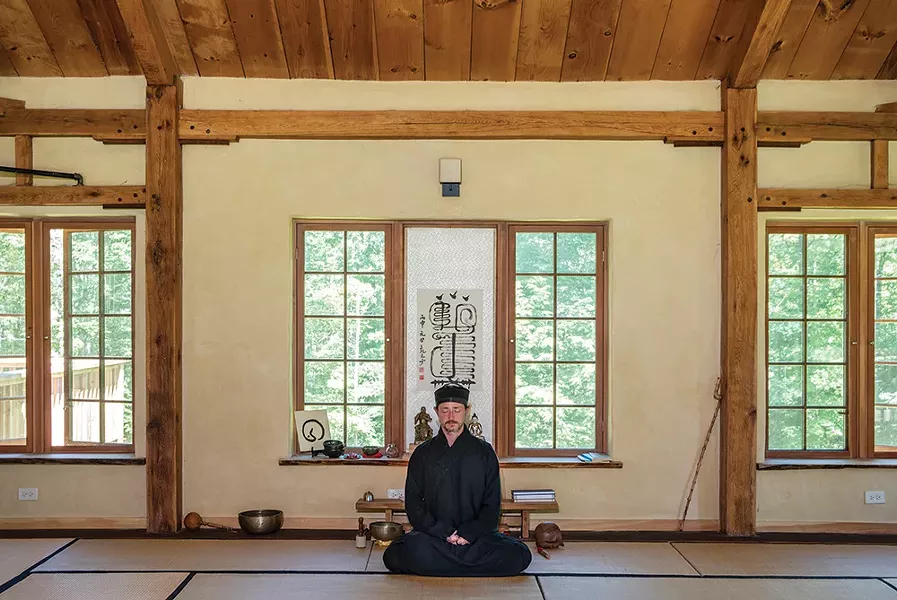 Duncan in the Northern Dipper Temple, adjacent to the west end of his home. - PHOTO: DEBORAH DEGRAFFENREID