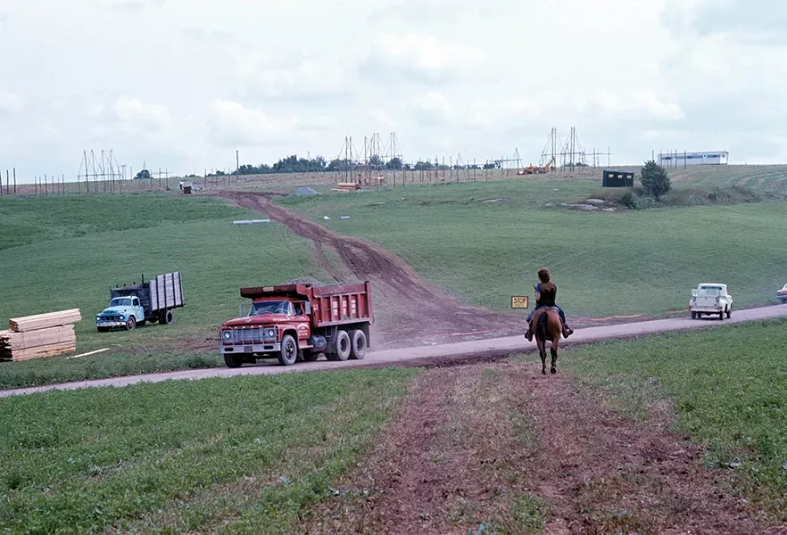 Festival preparations at Max Yasgur's farm in Bethel. - © HENRY DILTZ
