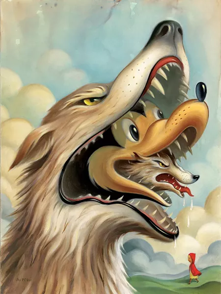 Fairy Tale Evolution, oil on board, 2013, cover for the University of Chicago Magazine