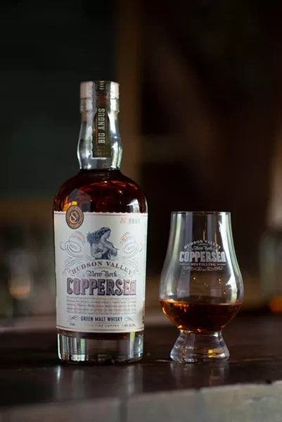 Coppersea's distinctive Green Malt Whisky.