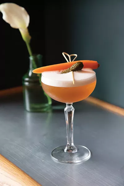 The adventurous cocktail program features drinks like Midnight Mary, a sideways glance at a Bloody Mary - PHOTO: ANN STRATTON