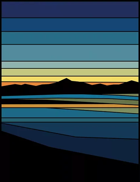 Reservoir Sunset, oil on panel, 2018 - TODD KOELMEL