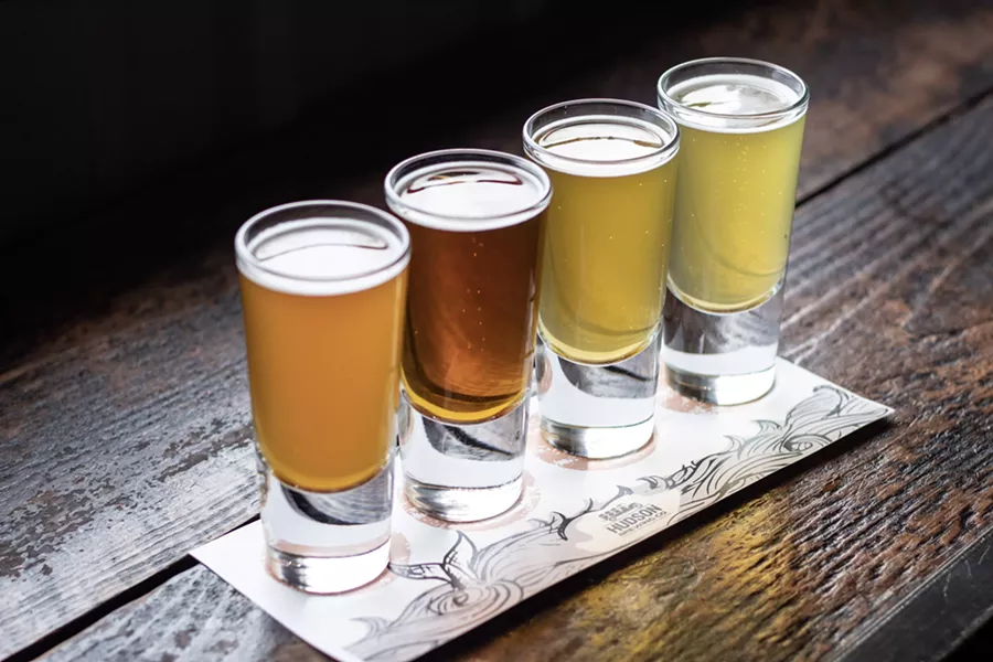 Hudson Brewing flight - TYLER ZIELINSKI