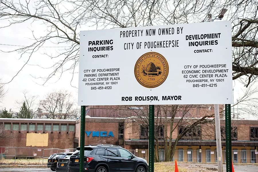 The City of Poughkeepsie assumer ownership of - the former YMCA building on Montgomery Street - last year. Derelict for the past decade, the city is - working with regional nonprofits and other stakeholders to redevelop the site as a community hub. - PHOTO: ANNA SIROTA